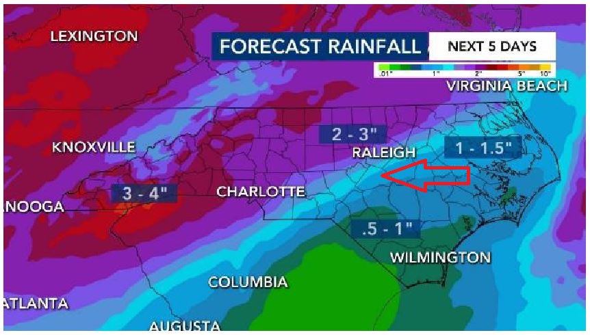 Arrow (tip) is approximately where the range is. Click/Tap the image for a WRAL article.